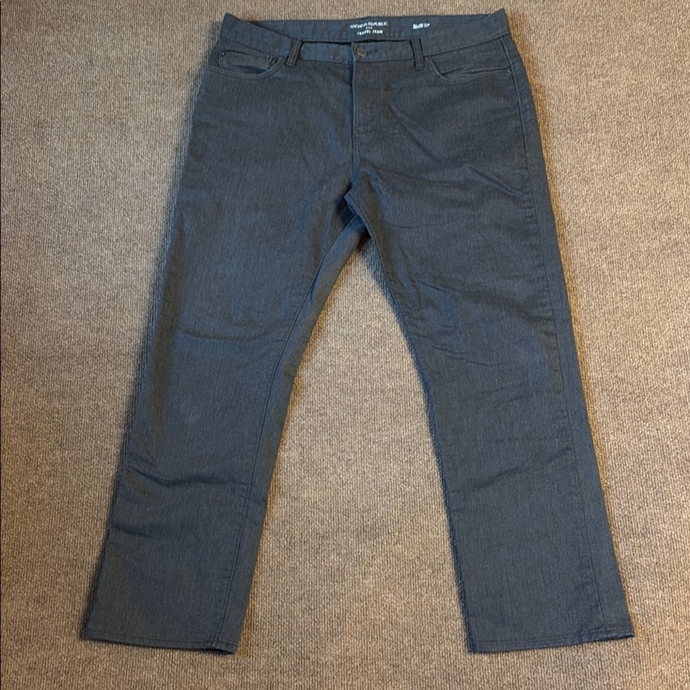Banana Republic Travel Jeans Mens 36x30 Slim Fit Dark Gray Pants